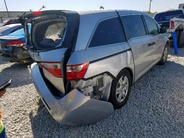 5FNRL5H28CB027602 - 2012 HONDA ODYSSEY LX SILVER photo 4