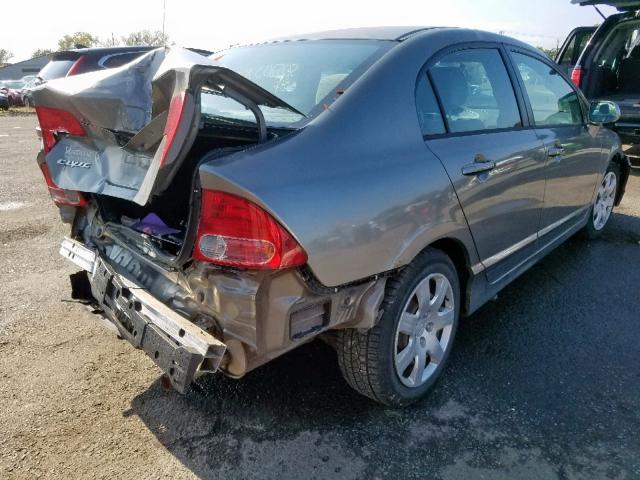 2HGFA15596H524884 - 2006 HONDA CIVIC LX GRAY photo 4