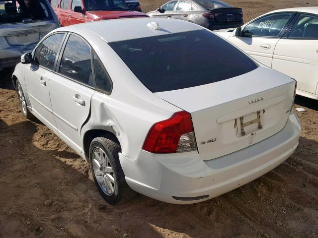 YV1MS382X82373723 - 2008 VOLVO S40 2.4I WHITE photo 3