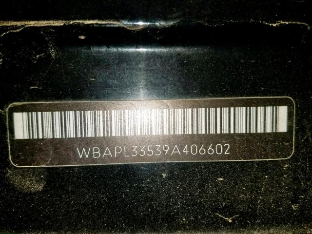 WBAPL33539A406602 - 2009 BMW 335 XI BLACK photo 10