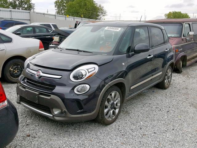 ZFBCFADH9EZ029410 - 2014 FIAT 500L TREKK GRAY photo 2