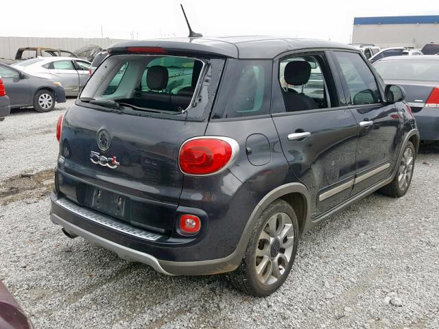 ZFBCFADH9EZ029410 - 2014 FIAT 500L TREKK GRAY photo 4