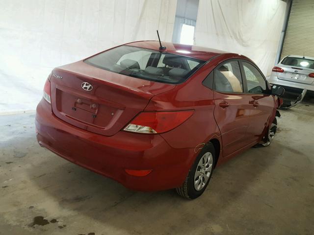 KMHCT4AE7HU281378 - 2017 HYUNDAI ACCENT SE RED photo 4