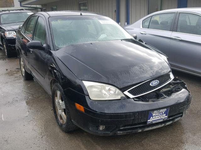 1FAHP34N27W193254 - 2007 FORD FOCUS ZX4 BLACK photo 1