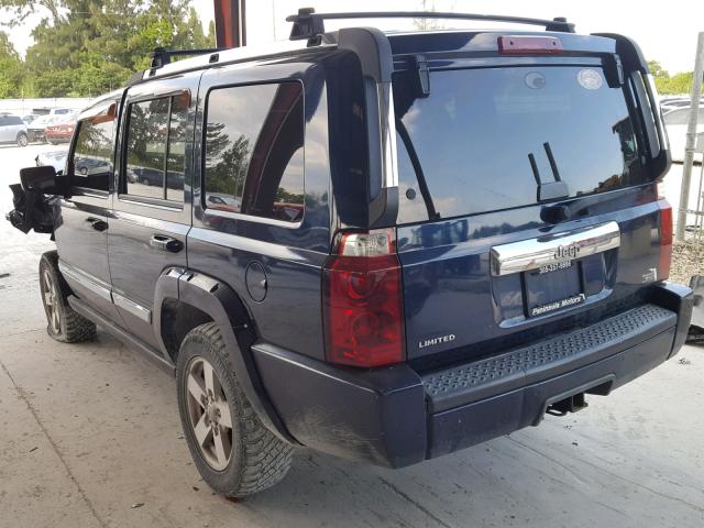 1J8HH58N76C107152 - 2006 JEEP COMMANDER BLUE photo 3