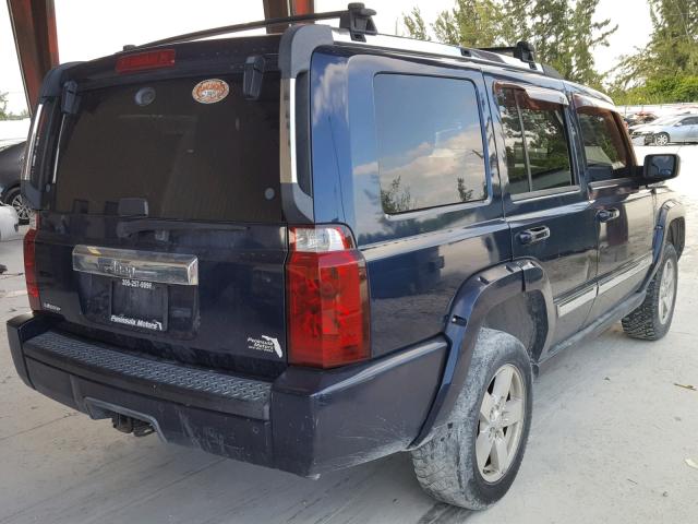 1J8HH58N76C107152 - 2006 JEEP COMMANDER BLUE photo 4