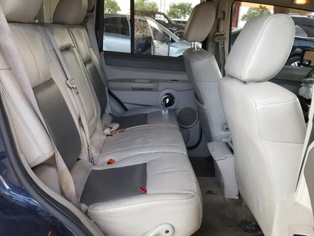 1J8HH58N76C107152 - 2006 JEEP COMMANDER BLUE photo 6