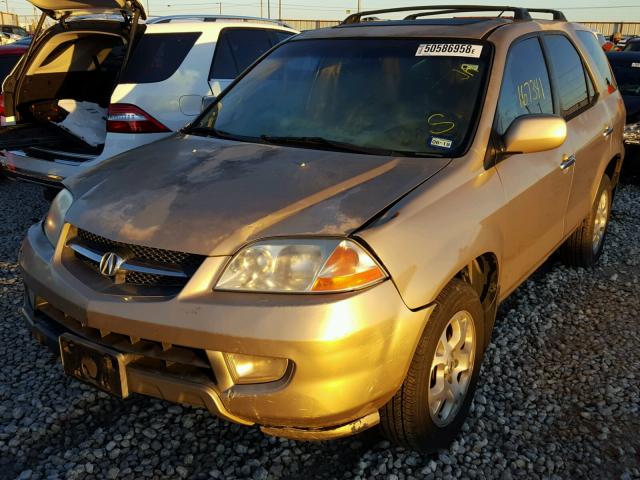 2HNYD18691H528813 - 2001 ACURA MDX TOURIN GOLD photo 2