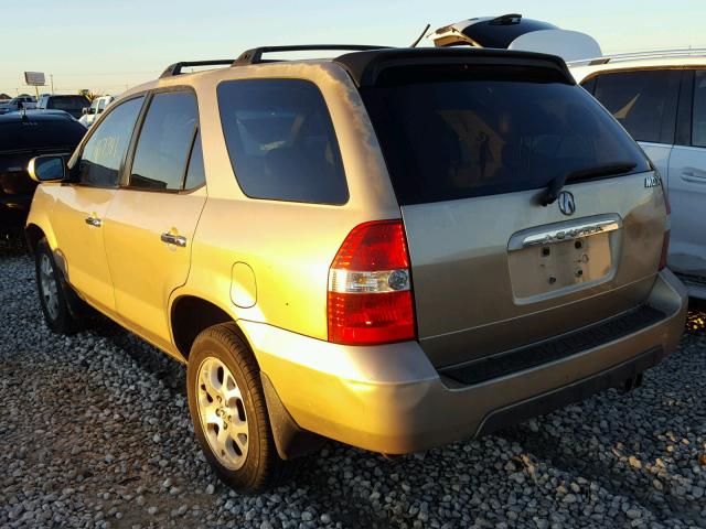 2HNYD18691H528813 - 2001 ACURA MDX TOURIN GOLD photo 3