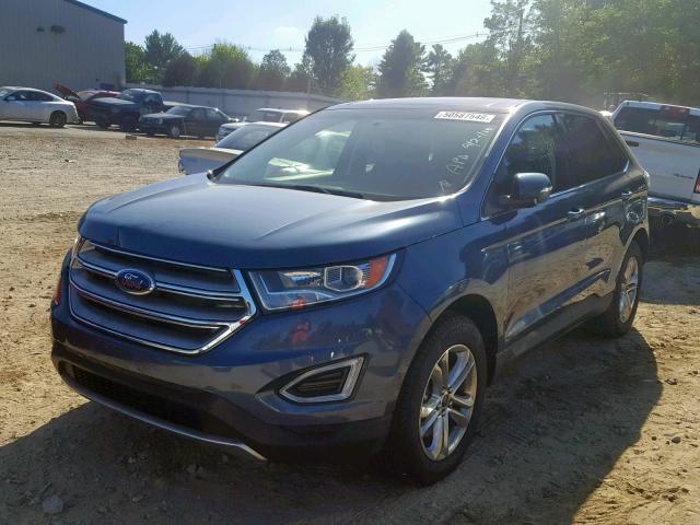 2FMPK4J84JBB46918 - 2018 FORD EDGE SEL BLUE photo 2