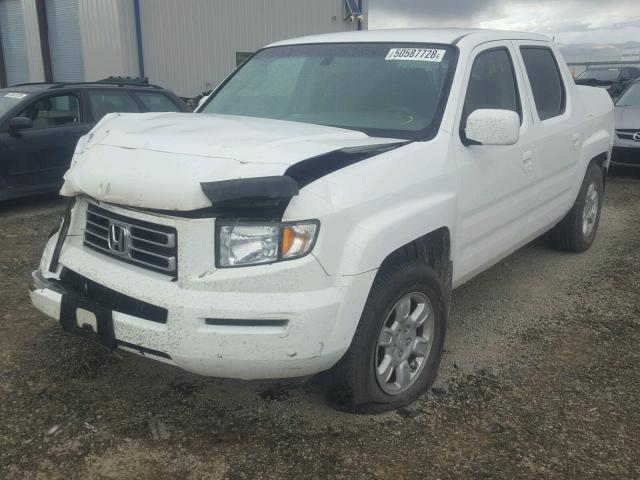 2HJYK16406H549534 - 2006 HONDA RIDGELINE WHITE photo 2