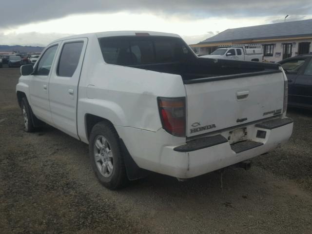 2HJYK16406H549534 - 2006 HONDA RIDGELINE WHITE photo 3