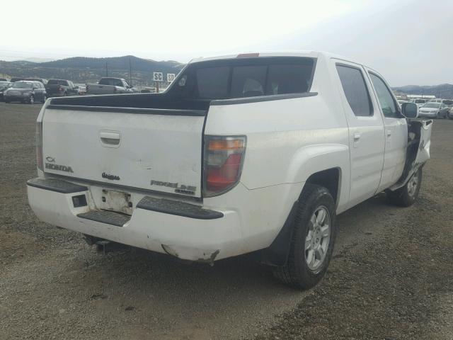 2HJYK16406H549534 - 2006 HONDA RIDGELINE WHITE photo 4