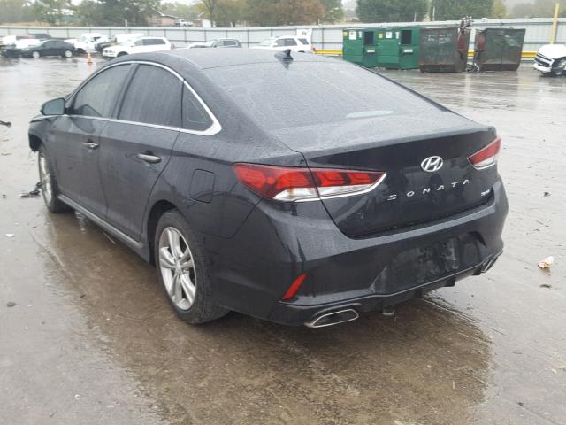 5NPE34AF6JH646249 - 2018 HYUNDAI SONATA SPO BLACK photo 3