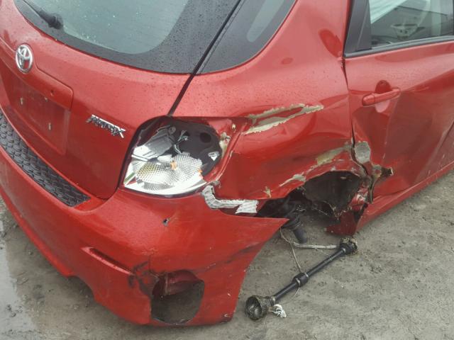 2T1KU4EE2DC088361 - 2013 TOYOTA COROLLA MA RED photo 9