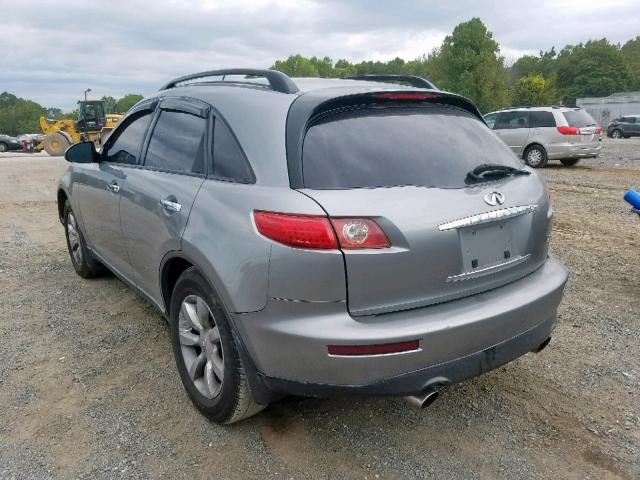 JNRAS08W35X218133 - 2005 INFINITI FX35 GRAY photo 3