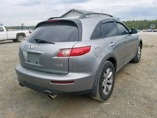 JNRAS08W35X218133 - 2005 INFINITI FX35 GRAY photo 4