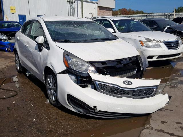 KNADN4A38F6441994 - 2015 KIA RIO EX WHITE photo 1