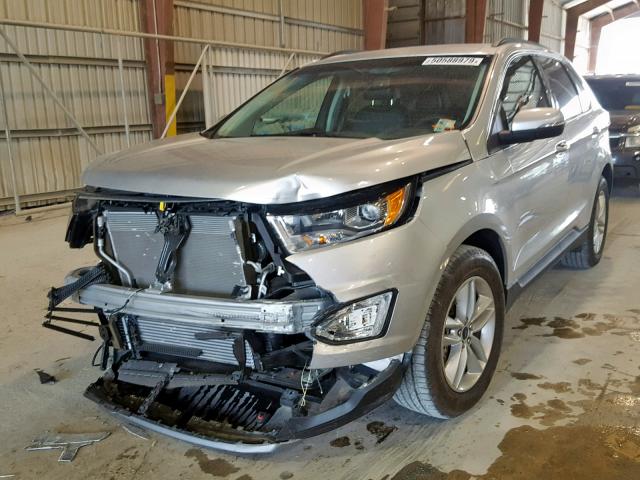 2FMPK3J94GBB70695 - 2016 FORD EDGE SEL SILVER photo 2