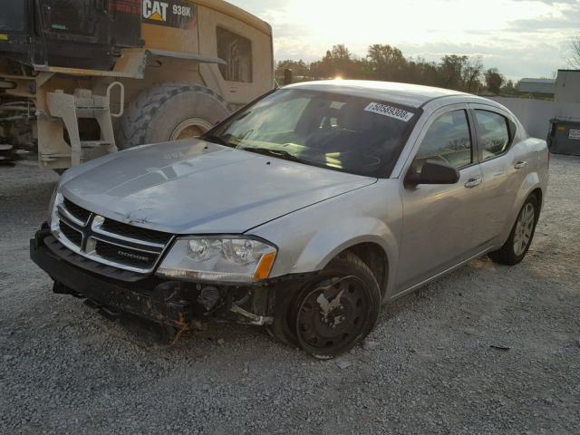 1B3BD4FB6BN609243 - 2011 DODGE AVENGER EX SILVER photo 2