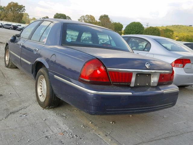 2MEFM75W2WX643026 - 1998 MERCURY GRAND MARQ BLUE photo 3