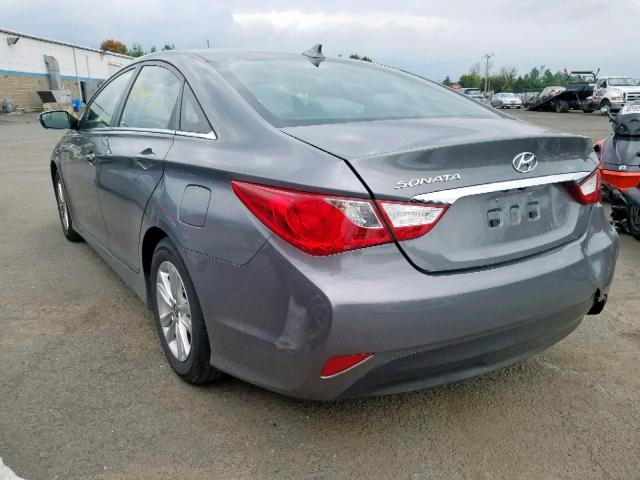 5NPEB4AC5EH866318 - 2014 HYUNDAI SONATA GLS GRAY photo 3