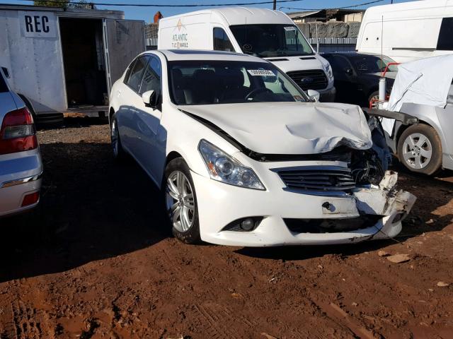 JN1CV6AR9DM763991 - 2013 INFINITI G37 WHITE photo 1