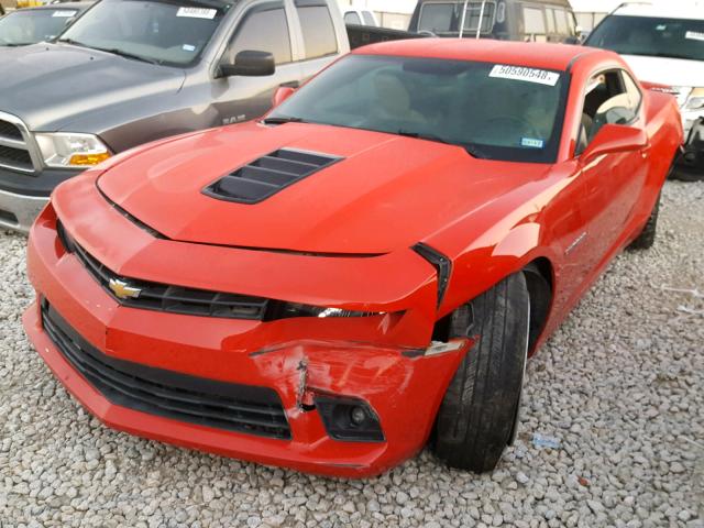 2G1FK1EJ2E9141279 - 2014 CHEVROLET CAMARO 2SS RED photo 2