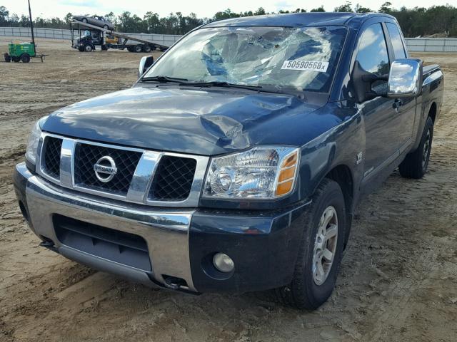 1N6AA06A04N505253 - 2004 NISSAN TITAN XE GRAY photo 2