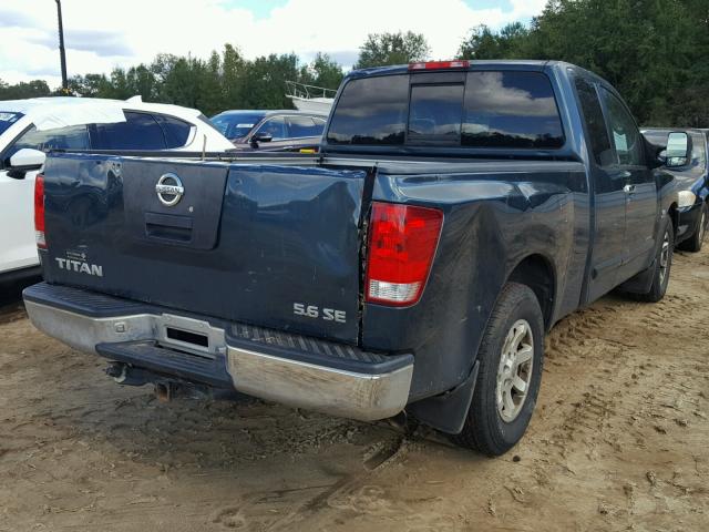 1N6AA06A04N505253 - 2004 NISSAN TITAN XE GRAY photo 4