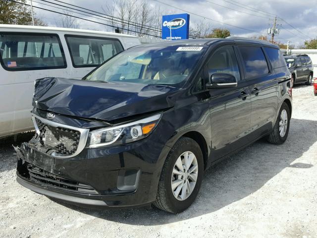 KNDMB5C11G6111189 - 2016 KIA SEDONA LX BLACK photo 2