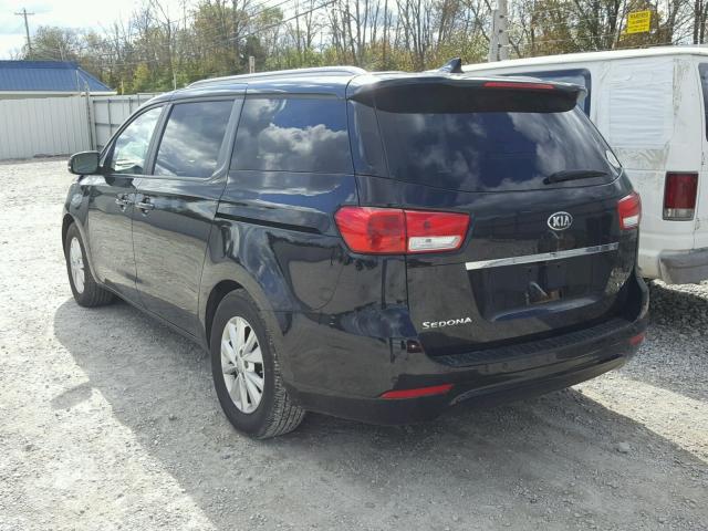 KNDMB5C11G6111189 - 2016 KIA SEDONA LX BLACK photo 3