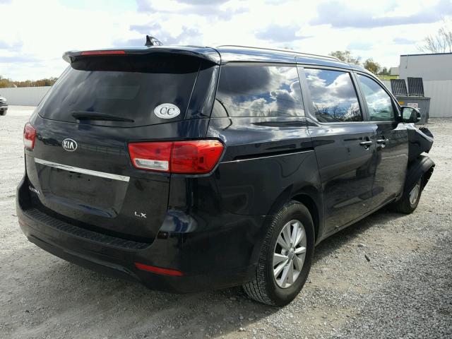 KNDMB5C11G6111189 - 2016 KIA SEDONA LX BLACK photo 4