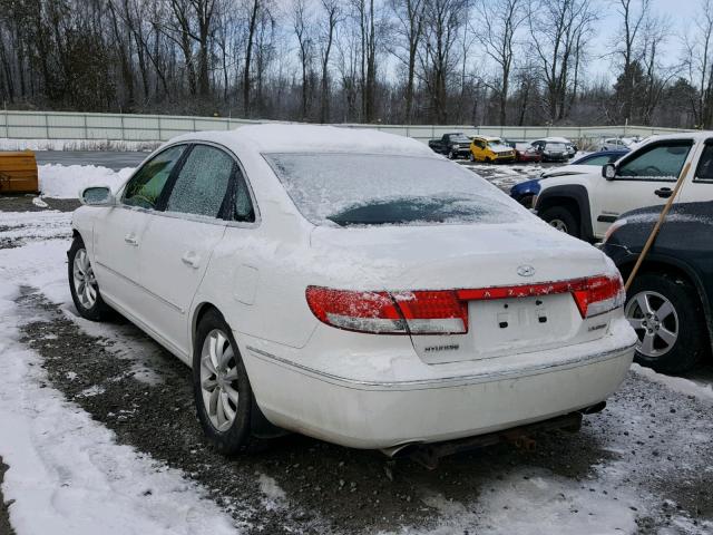 KMHFC46F77A211183 - 2007 HYUNDAI AZERA SE WHITE photo 3