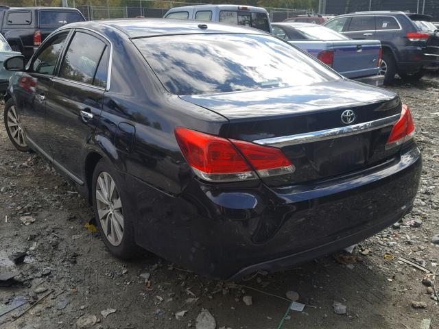 4T1BK3DB7BU373382 - 2011 TOYOTA AVALON BAS BLACK photo 3