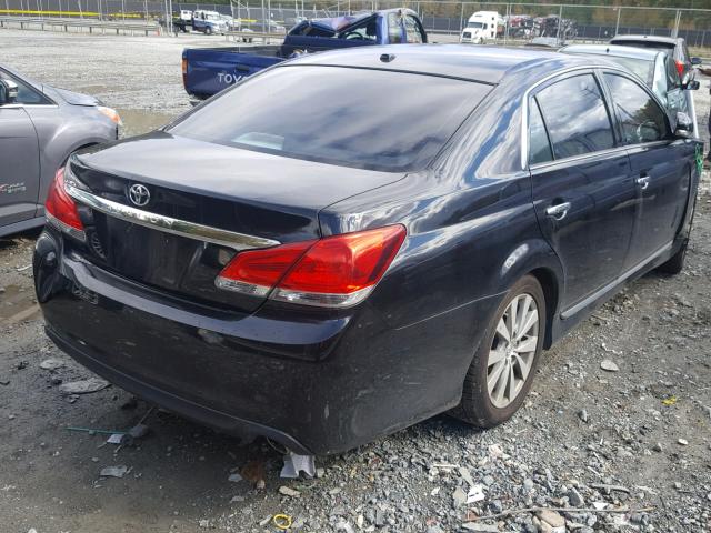 4T1BK3DB7BU373382 - 2011 TOYOTA AVALON BAS BLACK photo 4