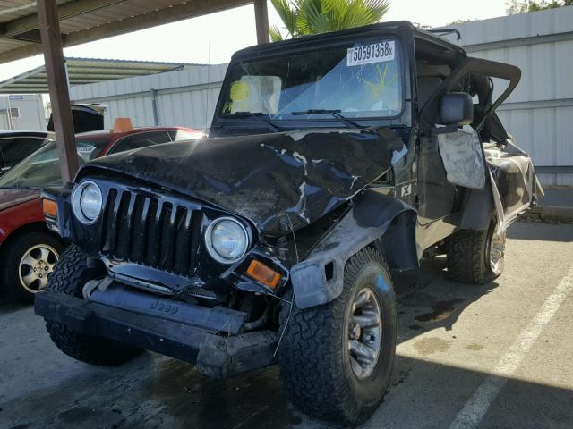 1J4FA39S24P725524 - 2004 JEEP WRANGLER X BLACK photo 2