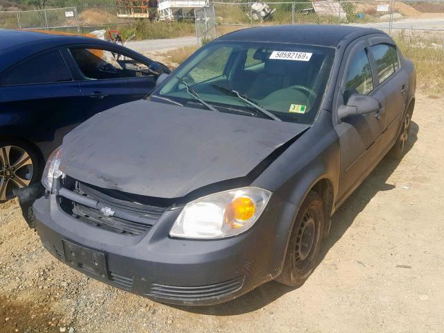 1G1AK52F957552875 - 2005 CHEVROLET COBALT BLACK photo 2