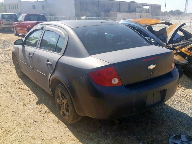 1G1AK52F957552875 - 2005 CHEVROLET COBALT BLACK photo 3