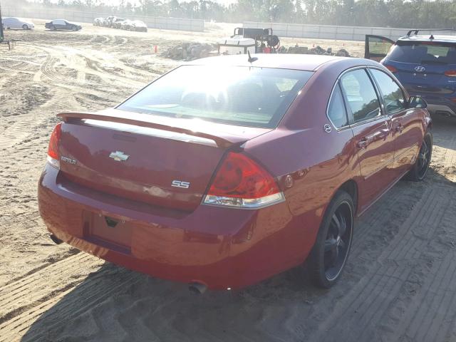 2G1WD58C779152893 - 2007 CHEVROLET IMPALA SUP წითელი ფოტო 4