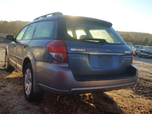 4S4BP60CX86342335 - 2008 SUBARU OUTBACK BLUE photo 3