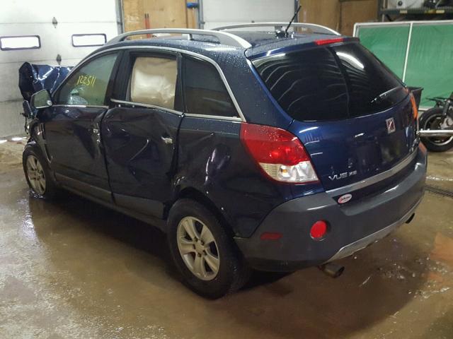 3GSDL43N58S732303 - 2008 SATURN VUE XE BLUE photo 3