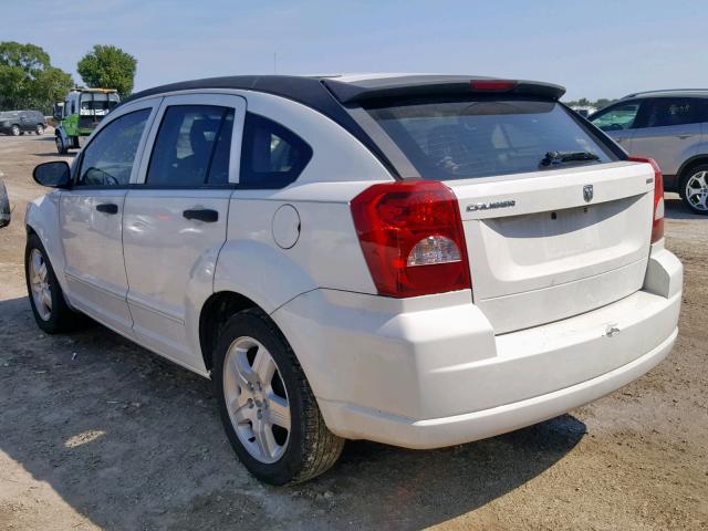 1B3HB48B77D415279 - 2007 DODGE CALIBER SX WHITE photo 3