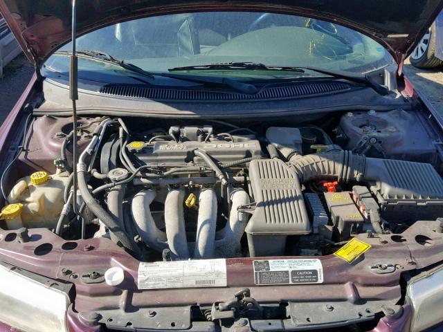 1B3EJ46X5XN560769 - 1999 DODGE STRATUS MAROON photo 7