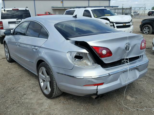 WVWHN7AN1BE700798 - 2011 VOLKSWAGEN CC LUXURY SILVER photo 3