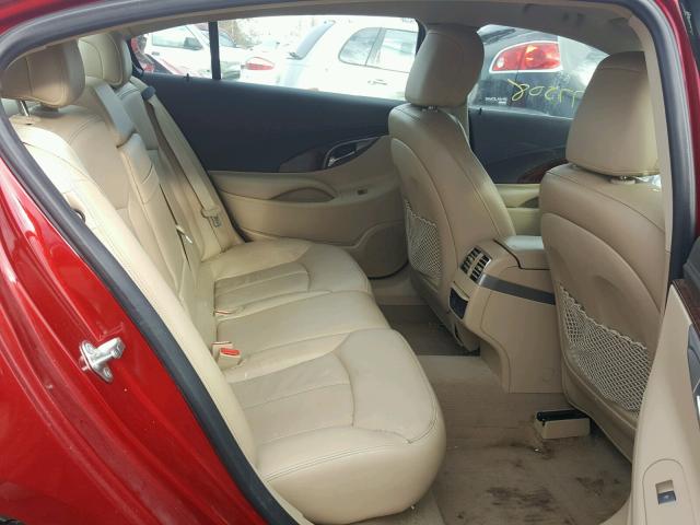 1G4GC5ER7DF325589 - 2013 BUICK LACROSSE RED photo 6