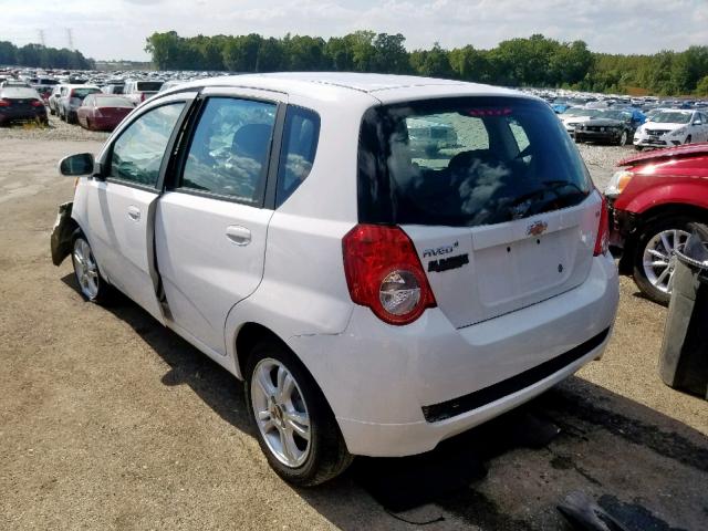 KL1TD6DE0AB116760 - 2010 CHEVROLET AVEO LS WHITE photo 3