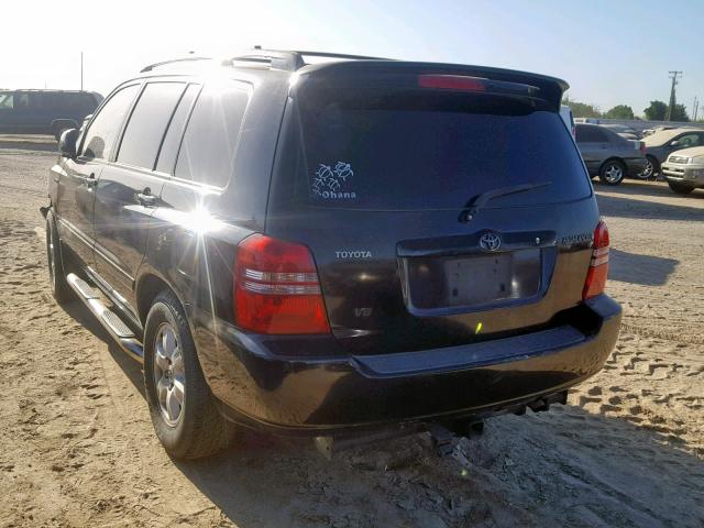 JTEGF21A220062546 - 2002 TOYOTA HIGHLANDER BLACK photo 3