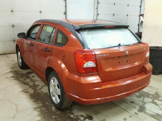 1B3HB48B28D670651 - 2008 DODGE CALIBER SX ORANGE photo 3