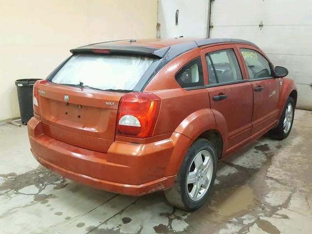 1B3HB48B28D670651 - 2008 DODGE CALIBER SX ORANGE photo 4